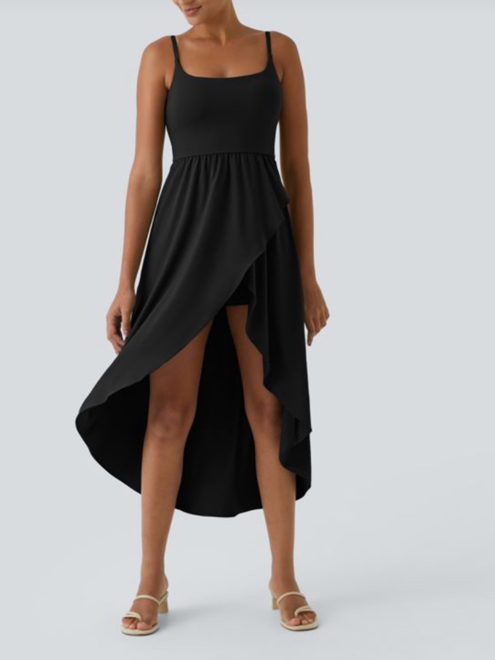 NWT Breezeful™ High Low 2-Piece Pocket Flowy Midi Quick Dry Casual Dress